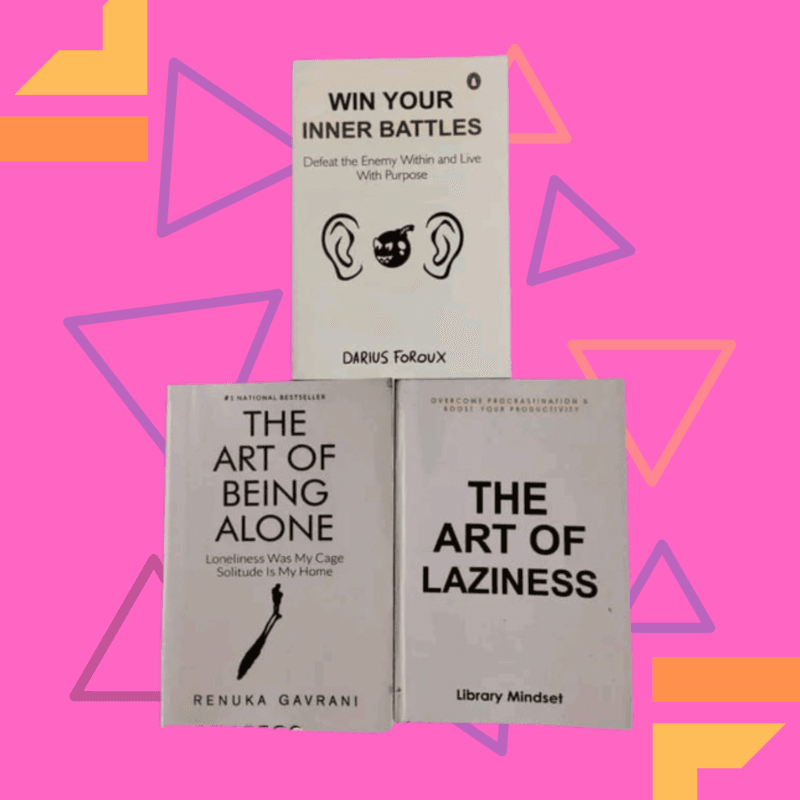 Your Inner Battles + The Art Of Being Alone + The Art Of Laziness Combo Of 3 Books