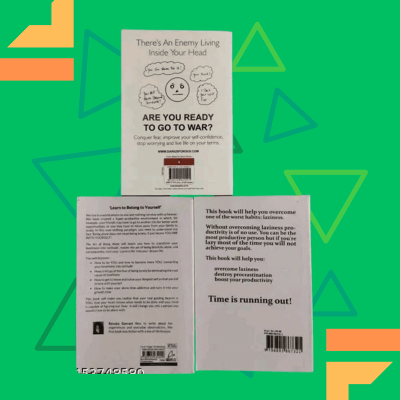 Your Inner Battles + The Art Of Being Alone + The Art Of Laziness Combo Of 3 Books