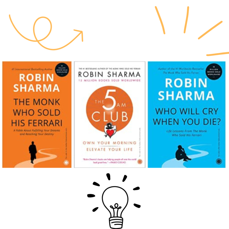 Combo Book of The Monk Who Sold His Ferrari + The 5 Am Club + Who Will Cry When You Die