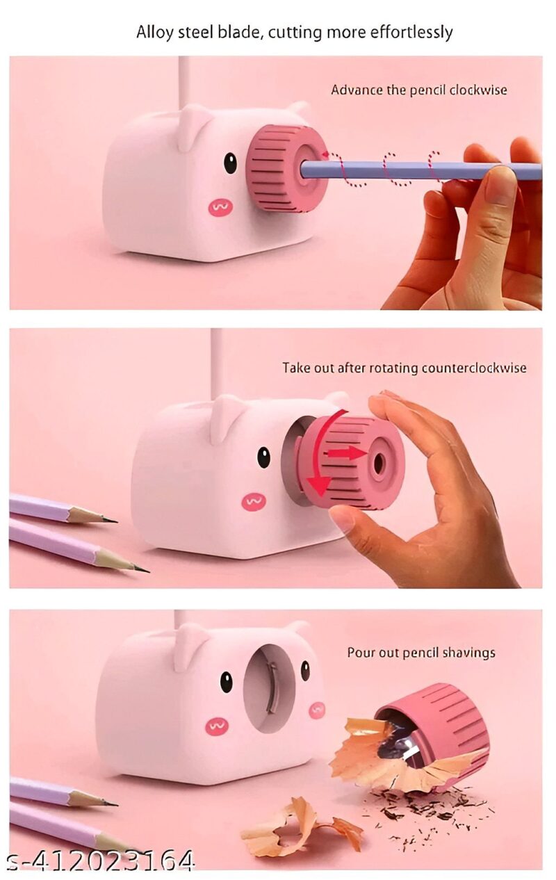 Suank Piggy Theme LED Lamp for Study with Stationery